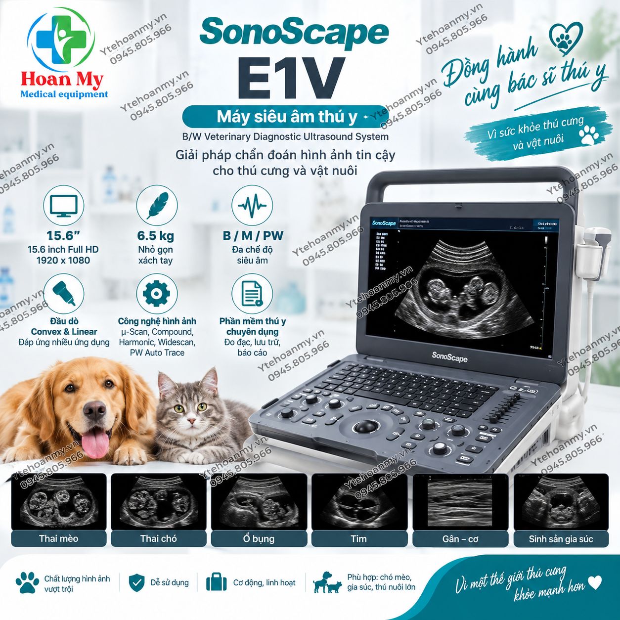 Máy siêu âm thú y SonoScape E1V